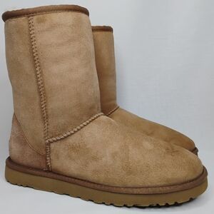 Women's Size 10 UGG Australia Classic Short Boot Sheepskin Suede Brown 5825 Tan